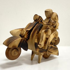 Scooter with couple- Burn Art