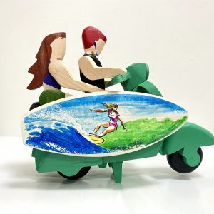 Scooter with couple- Non colour