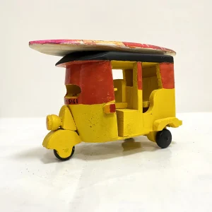 Handmade Wooden Tuk with Art Surfboard-Hand Painted Orange & Yellow(Elephant)