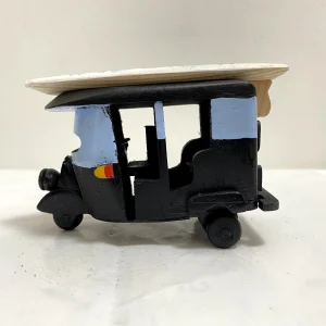 Handmade Wooden Tuk with Art Surfboard-Hand Painted Blue & Black(Monkey)