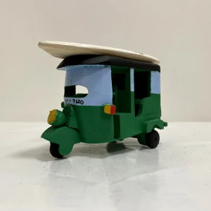 Handmade Wooden Tuk with Art Surfboard-Hand Painted Green& Blue(Circular Relic House)